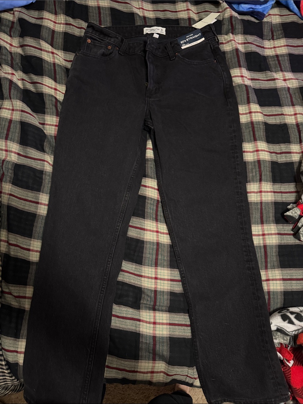 Abercrombie & Fitch Women's Straight Leg Jeans — Black